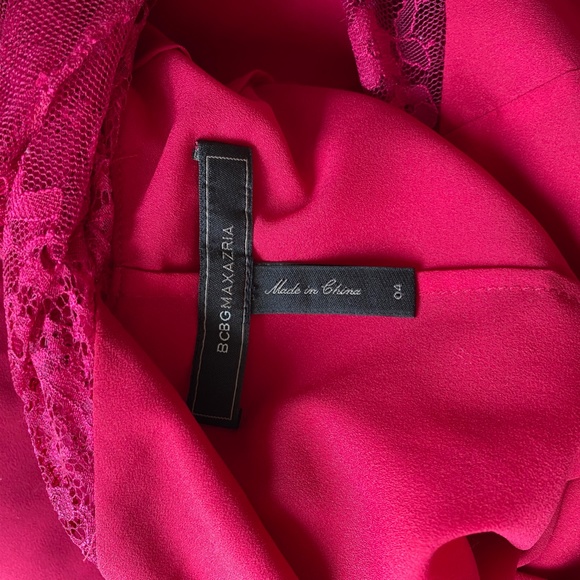 BCBG MaxAzria Pink Lace Gown Size 4 - Picture 5 of 5